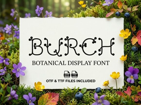 Burch: The Display Typeface for Whimsical Woodland Branding