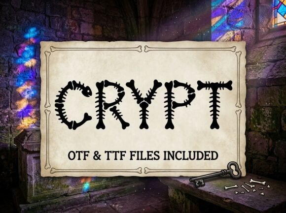 Crypt Font: Crafting Dread with Skeletal Precision