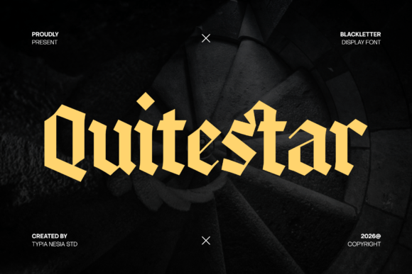Quitestar: The Modern Gothic Font for Bold, Fearless Design