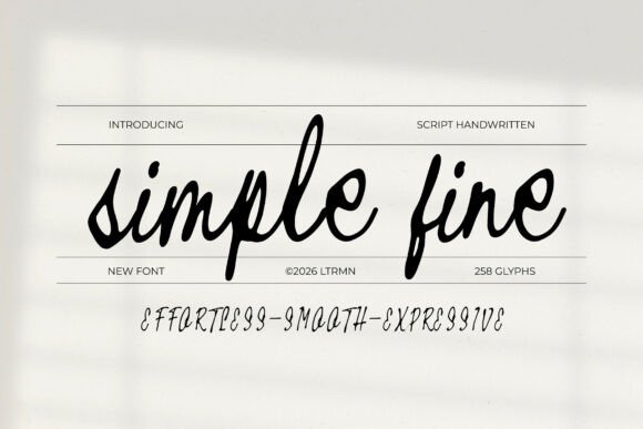 Simple Fine: The Modern Script for Effortless Branding