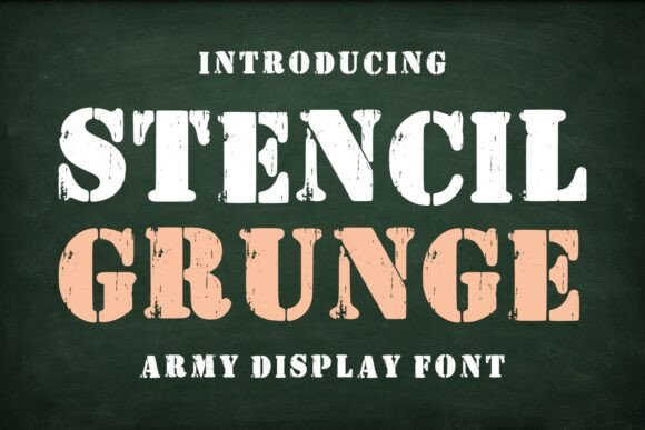 Unleash Rugged Character with Stencil Grunge
